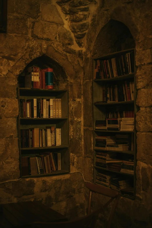 there is a window with a shelf that has some books on it