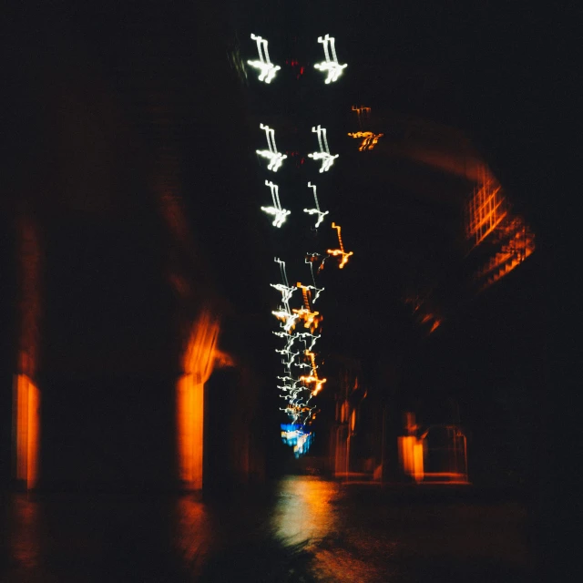 long exposure on an urban street at night