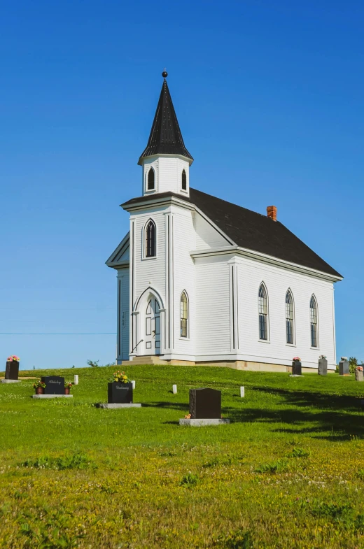 a church on a hill in the middle of nowhere