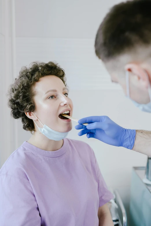 an image of a woman who is being examined