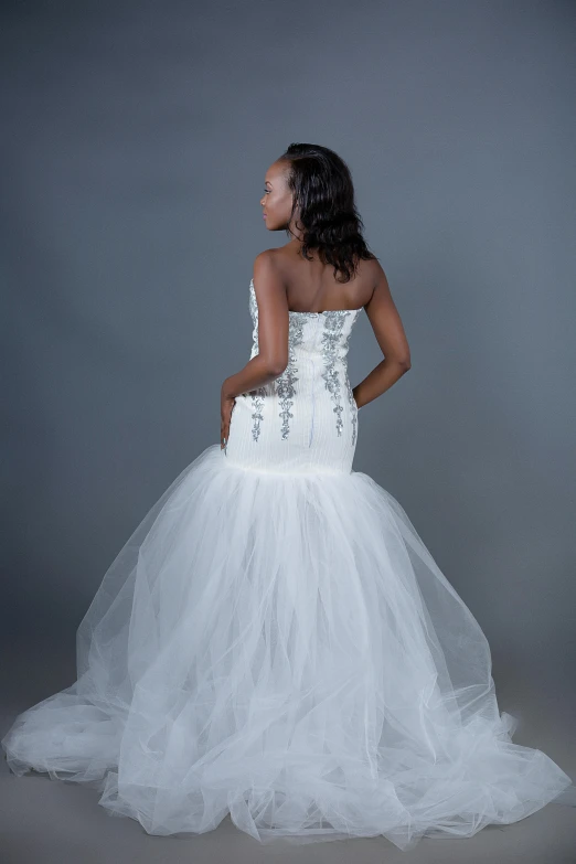 an african american woman in a wedding dress
