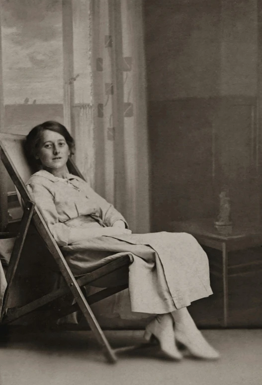 an old po of a young woman laying down