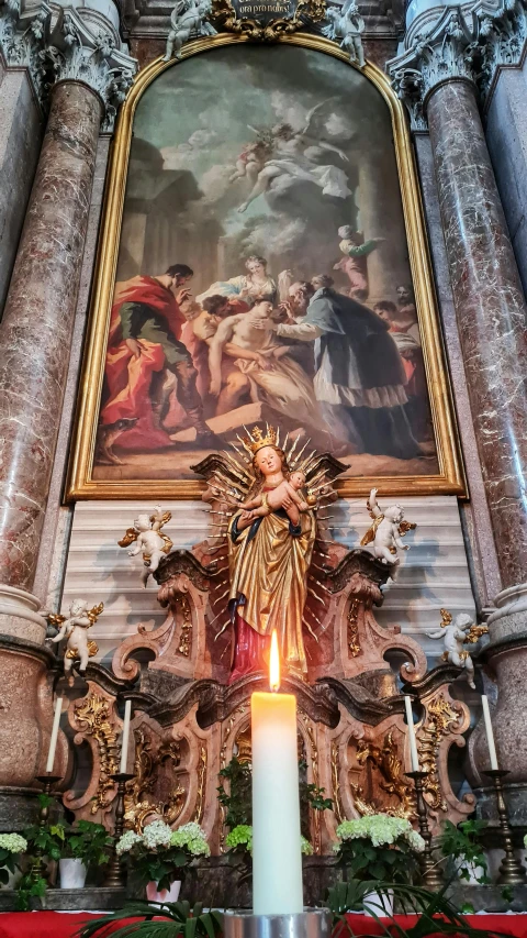 an image of the sacred heart, in the center of a picture