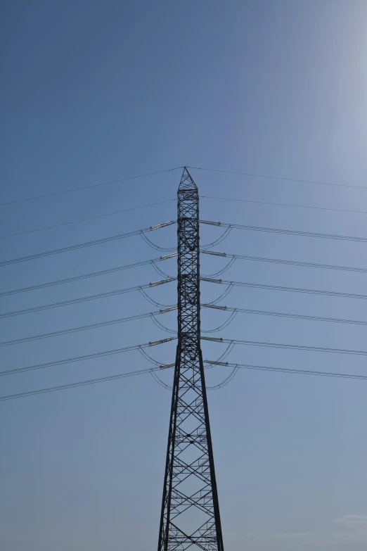 a tower with many wires all around it