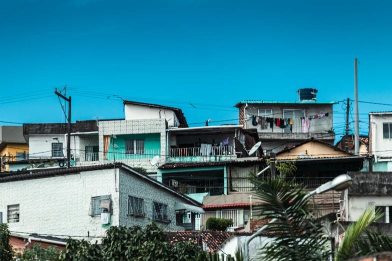 a view of the rooftops and the roofline