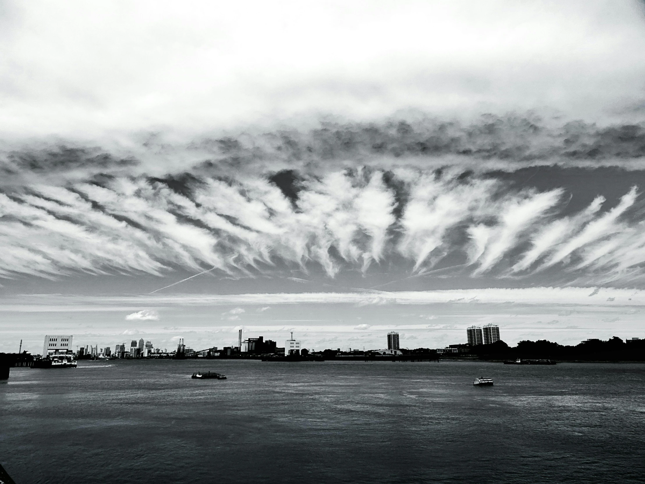 black and white pograph of an ocean landscape