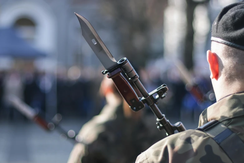 a man with a sword in his hands