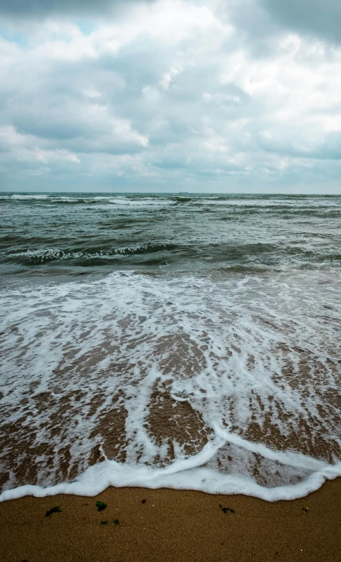 the sand and water are almost dark brown