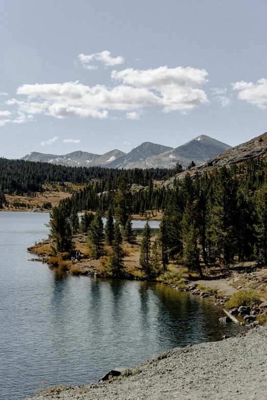 a scenic lake near the edge of a mountainside