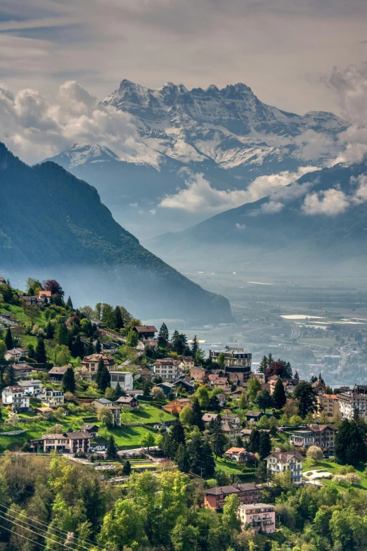 a scenic view of the mountains in the valley