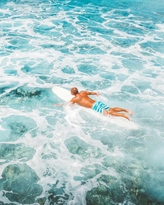 a man on a surfboard in the ocean