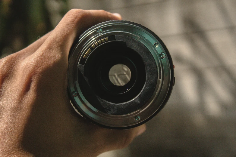 a small close up of a camera lens