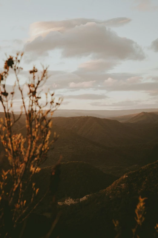 a view of the hills below from a hill