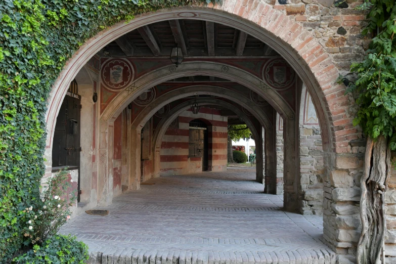 an archway with stone steps on both sides