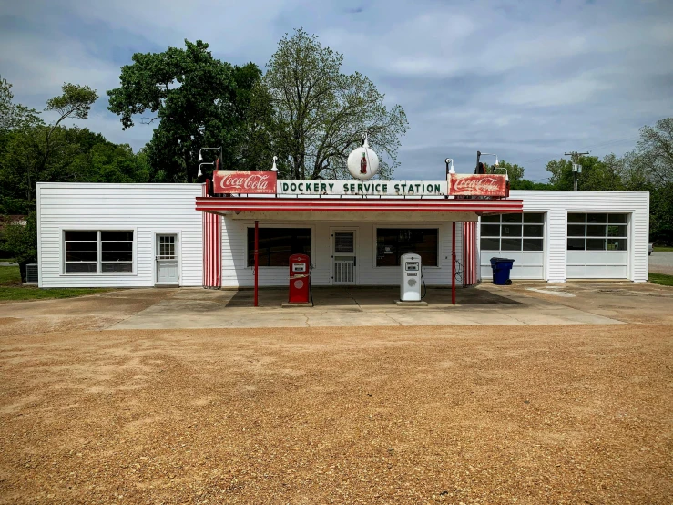 a small station with two buckets next to it