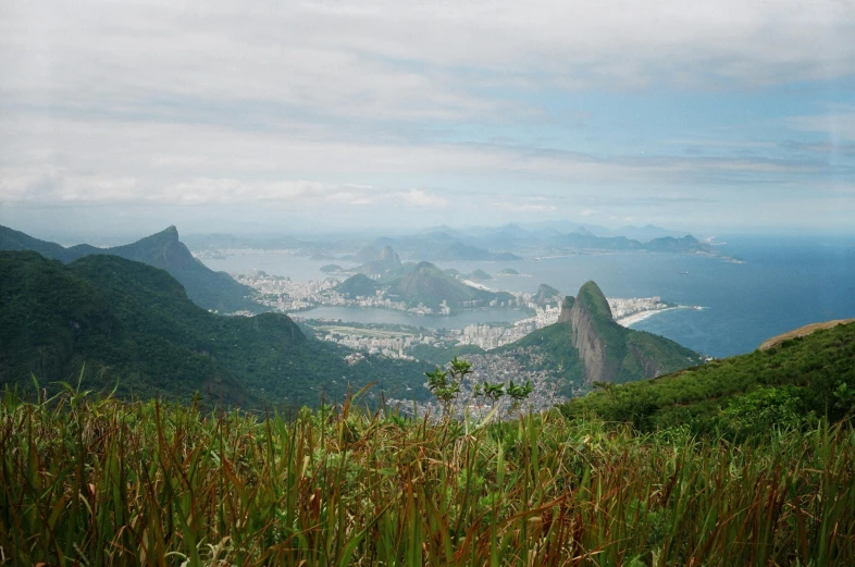 a very big mountain with a city in it