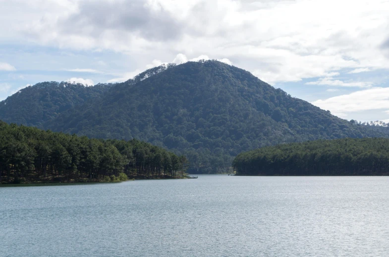 the mountains and a body of water near each other