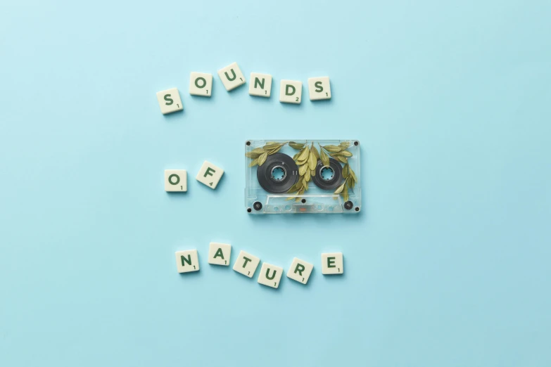 the word sounds of nature written on a blue background