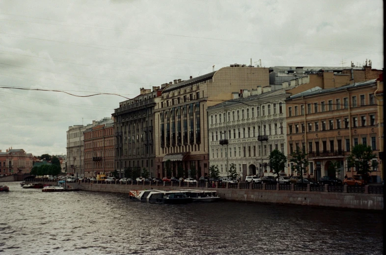 an image of the city by water from a boat