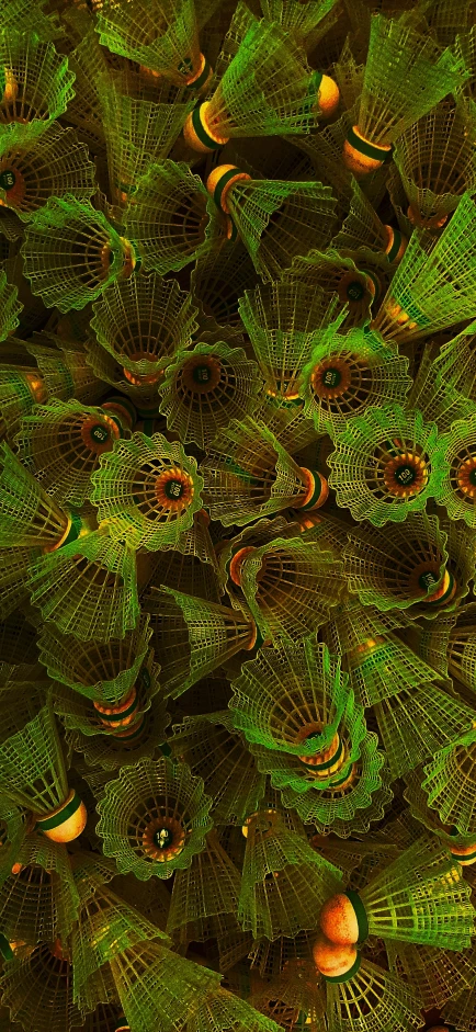 many colorful green leaves in a close up view