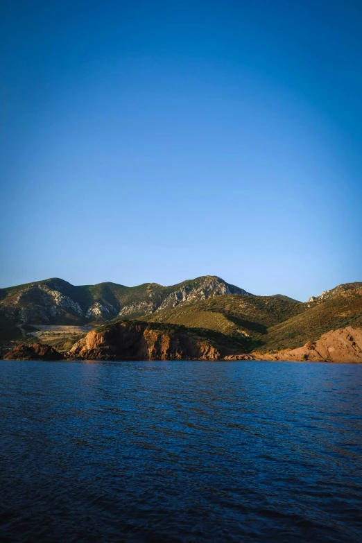 view of the mountains and water from the ferry