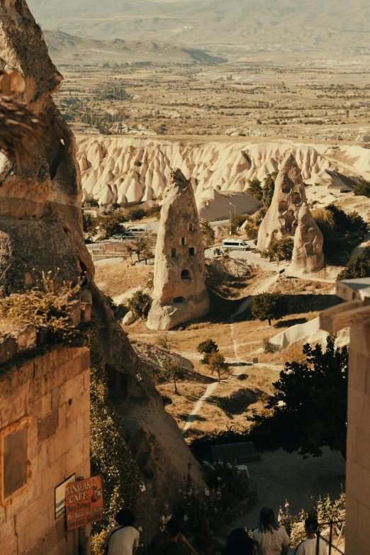 an aerial view of rocks and barren terrain