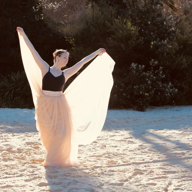 a woman dressed up in a tulle skirt