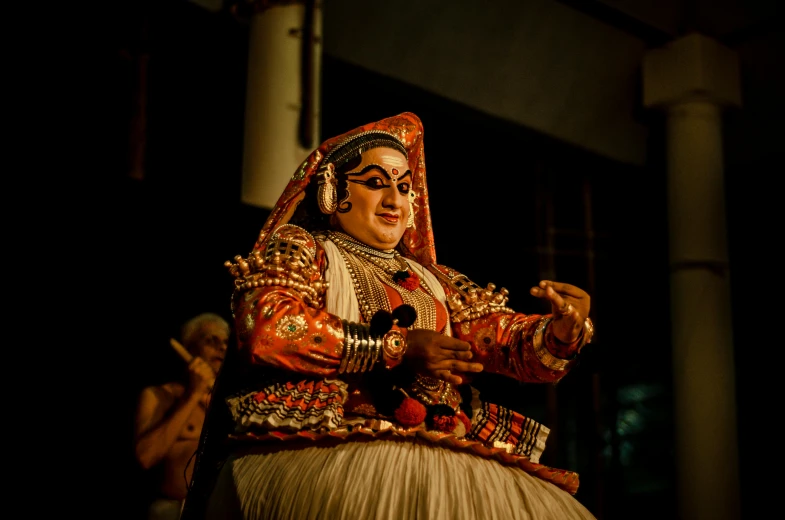 an image of people performing on stage at night