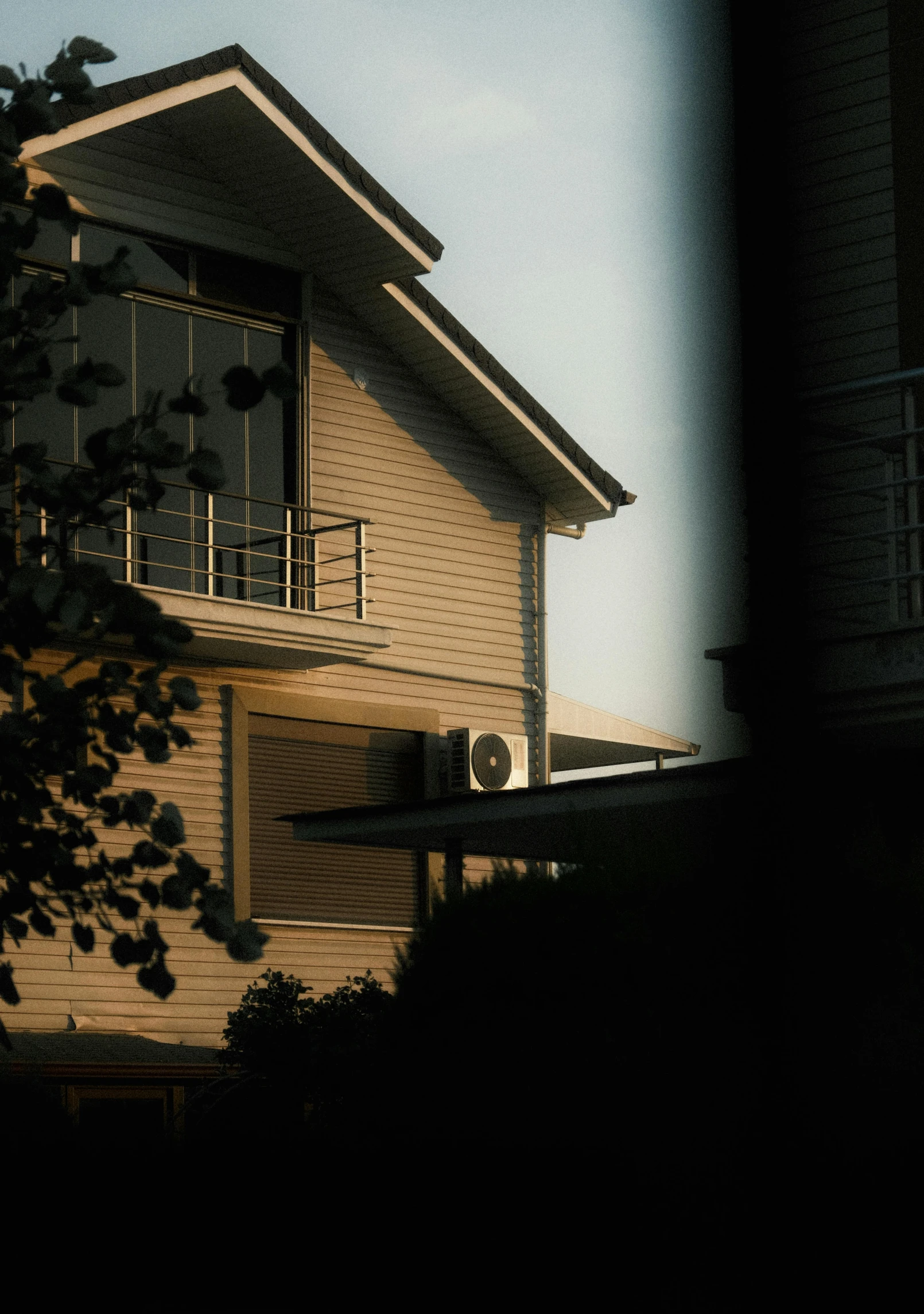 a house with the sky visible in the background