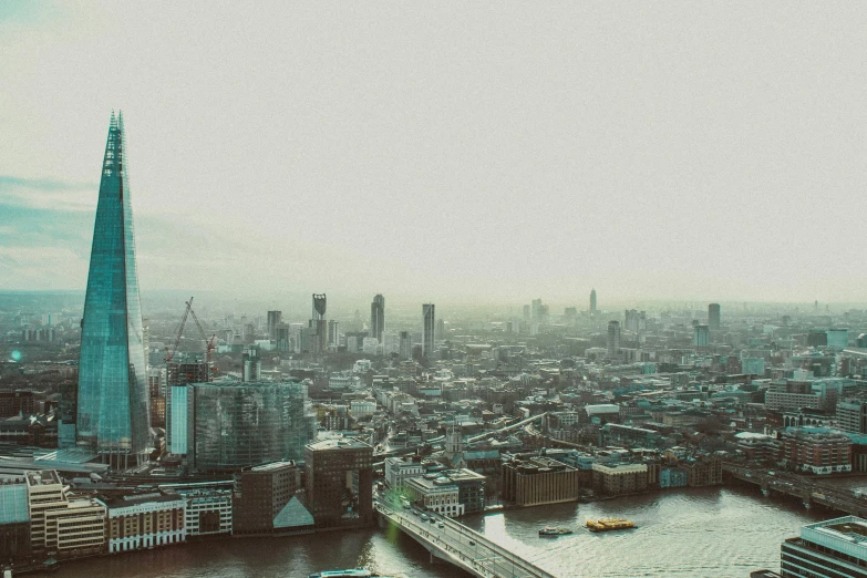 london skyline view from the top of a skyscr