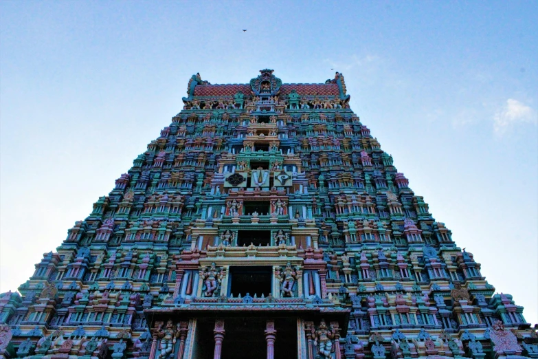 large ornate and colorful structure with several balconies