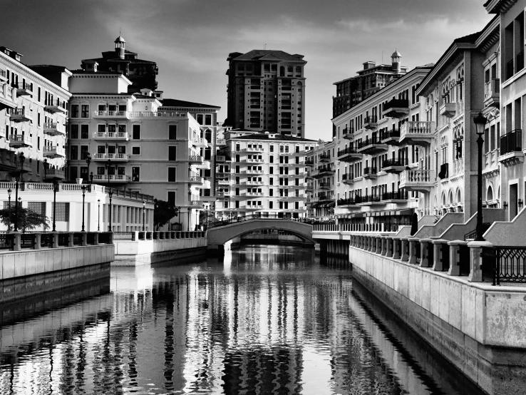 there are many buildings along the river