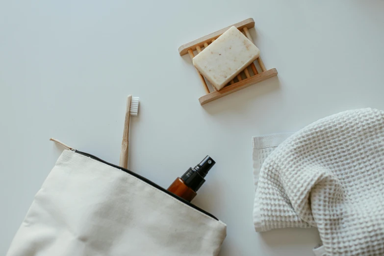 the contents of an eco - friendly toothbrush on the table