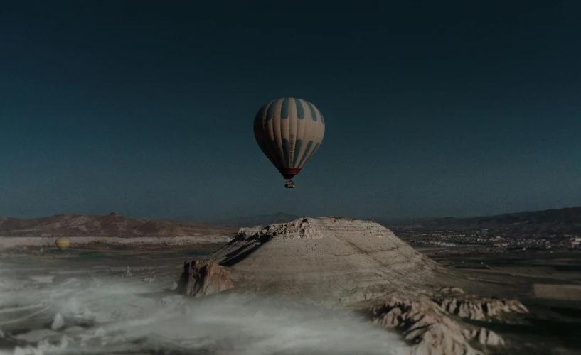 a big balloon flying high in the sky