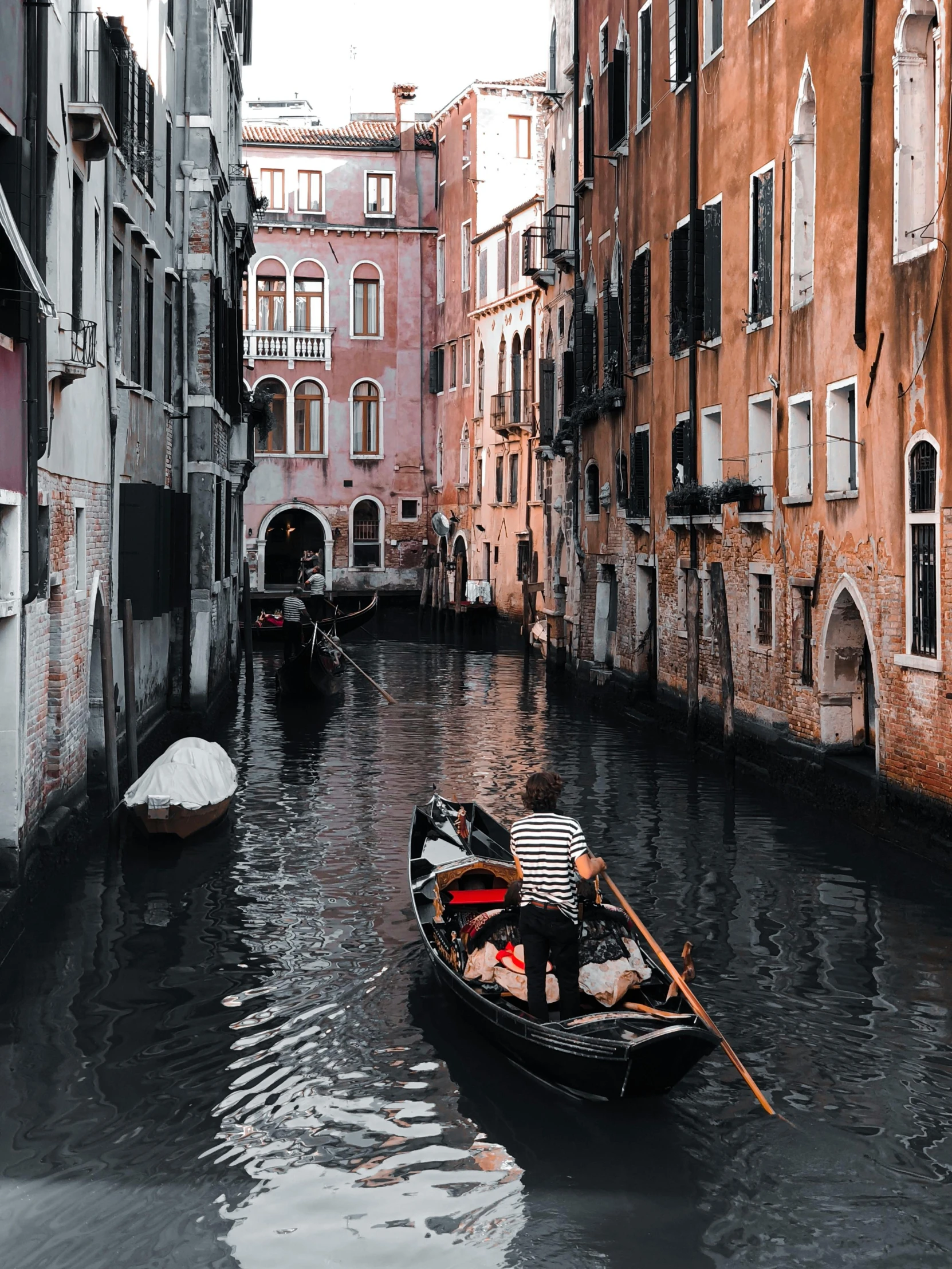 a couple of small boats that are in the water