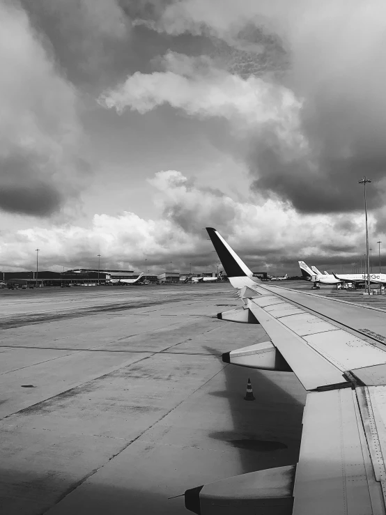 an airplane that is sitting on a runway