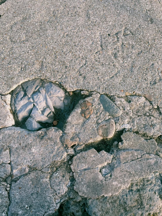 the surface of a large, ed rock