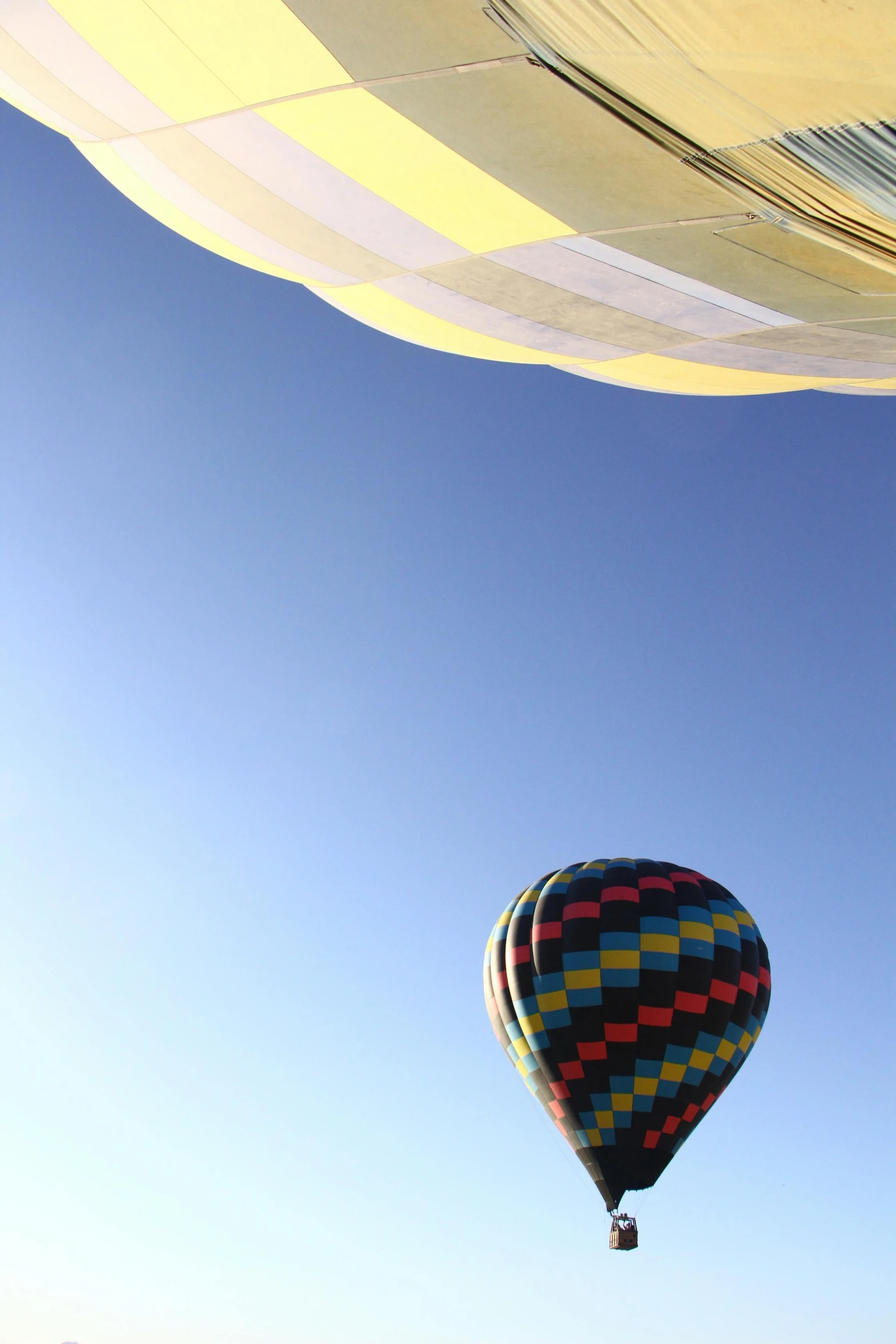 a  air balloon with a sky background