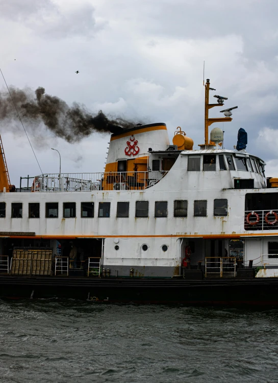 a large boat that is floating in the water