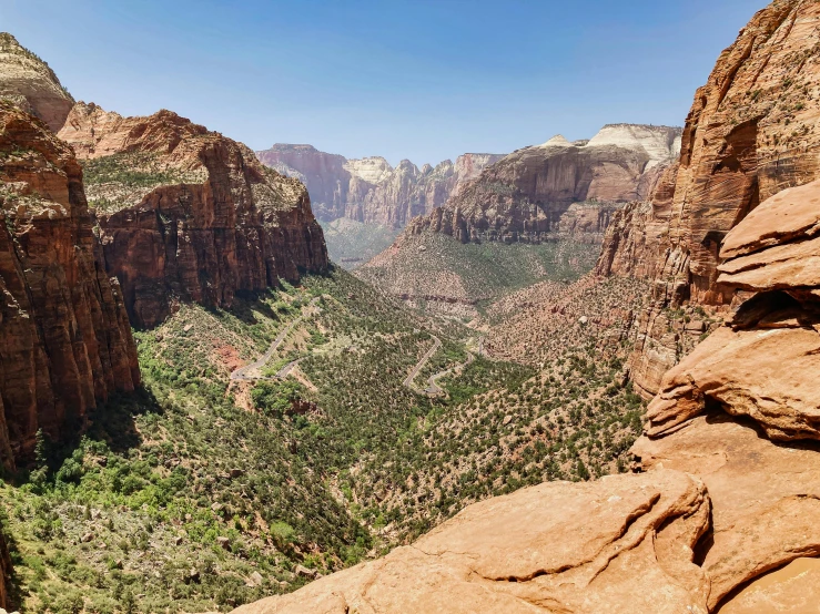 some very large hills in a big canyon