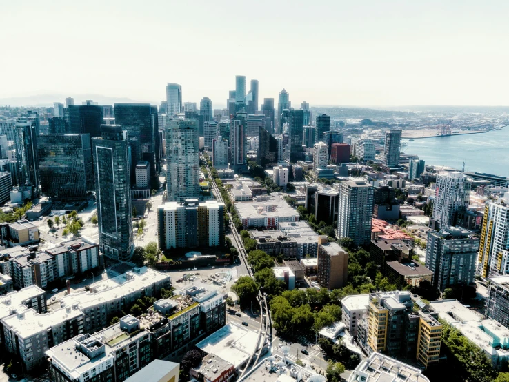 an aerial view of the city of vancouver