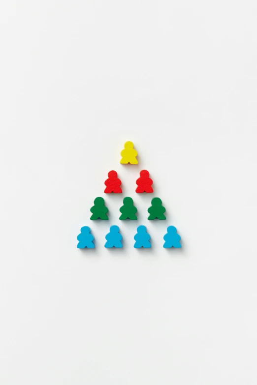 a set of five wooden childrens magnets