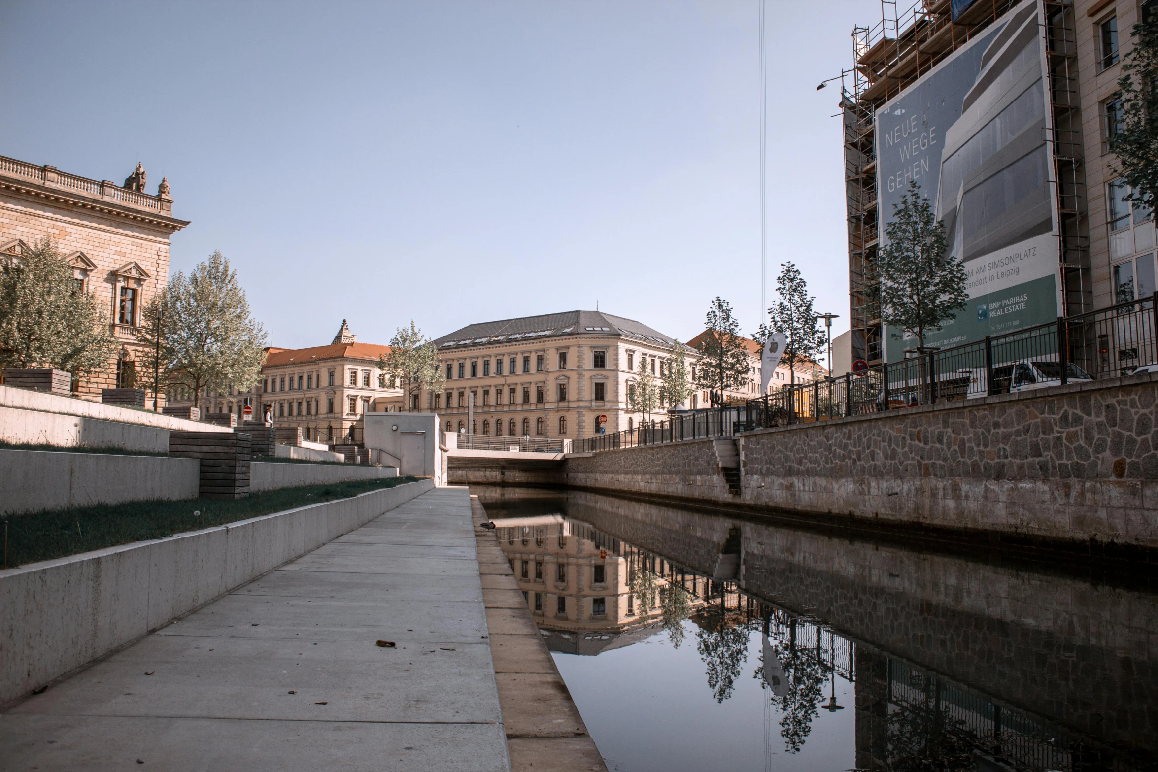 a po looking back at the river, city buildings and old architecture