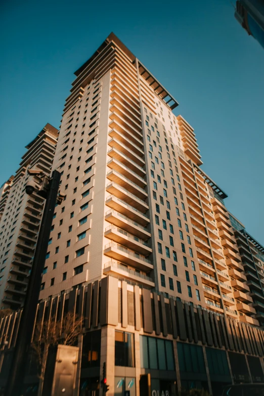 the top of a building with a lot of windows