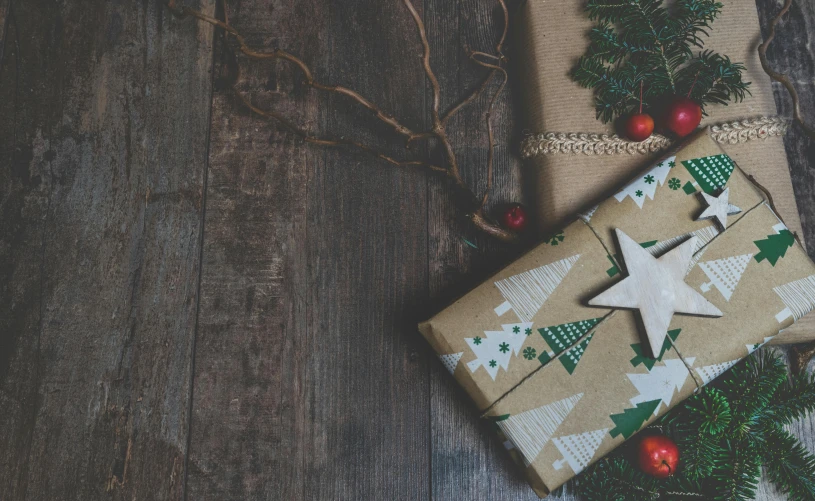 the wrapping paper has been folded into the shape of a star