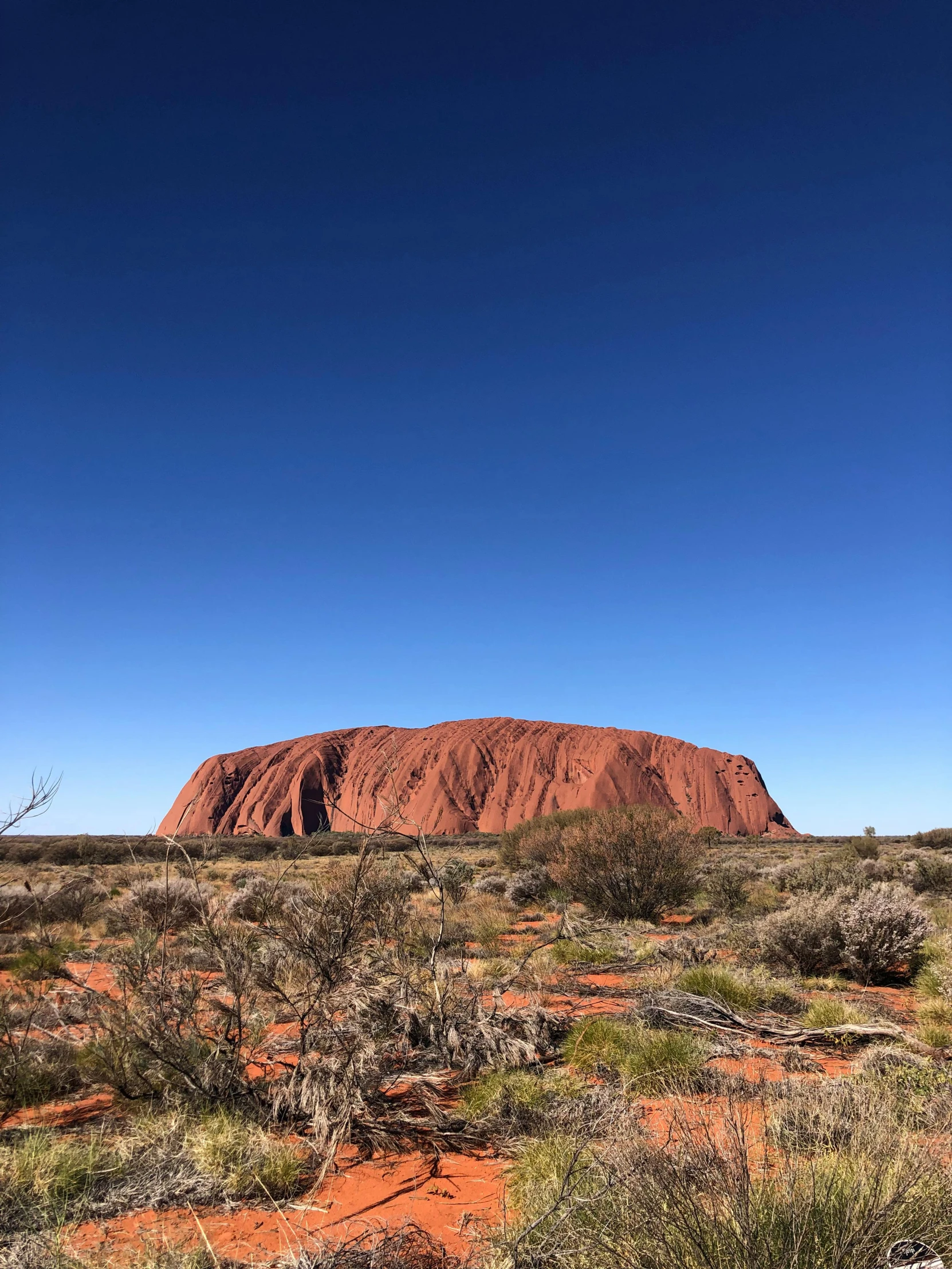 the rocky landscape of uluruka, on the outskirts of australia