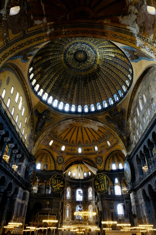 the interior of a church with very large ceilings and a vaulted ceiling