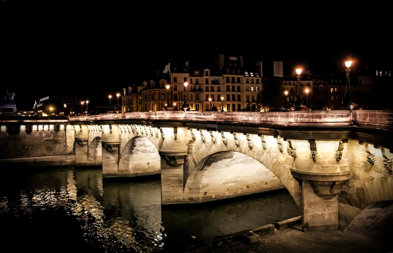 a bridge with a light on next to it