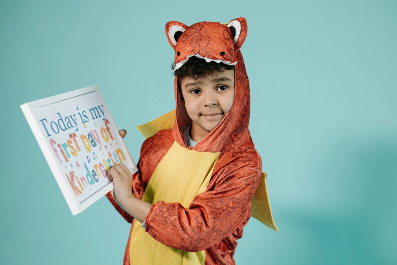 a boy dressed in costume for halloween