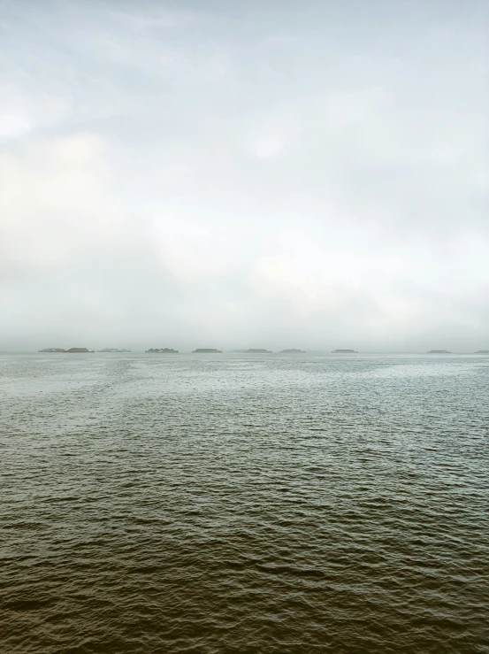 view from an overcast day on the ocean